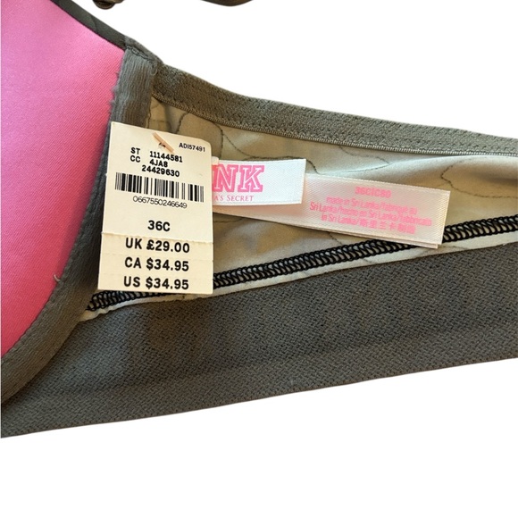 Victoria’s Secret PINK Wear Everywhere Push-Up Bra in a Green Camouflage Print - Picture 7 of 7